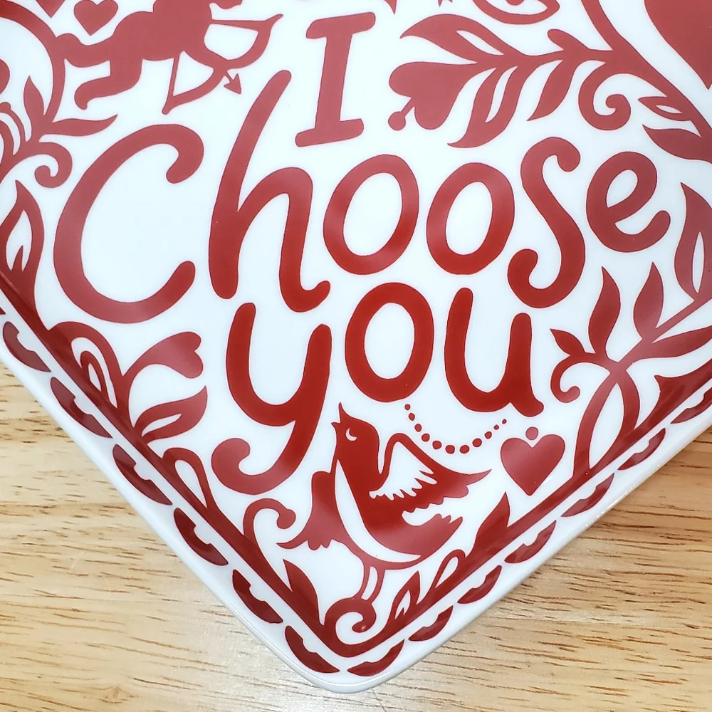 Crate & Barrel I Choose You Plate